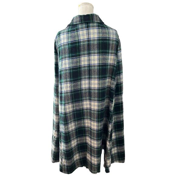 Vintage Amana Fine Woolens Tartan Long Cape Womens Metal Clasp Size Large - Picture 3 of 14
